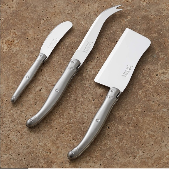 Crate & Barrel | Laguiole Cheese Knife 3-piece set - Picture 3 of 4